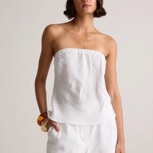 Quince Strapless Linen Top